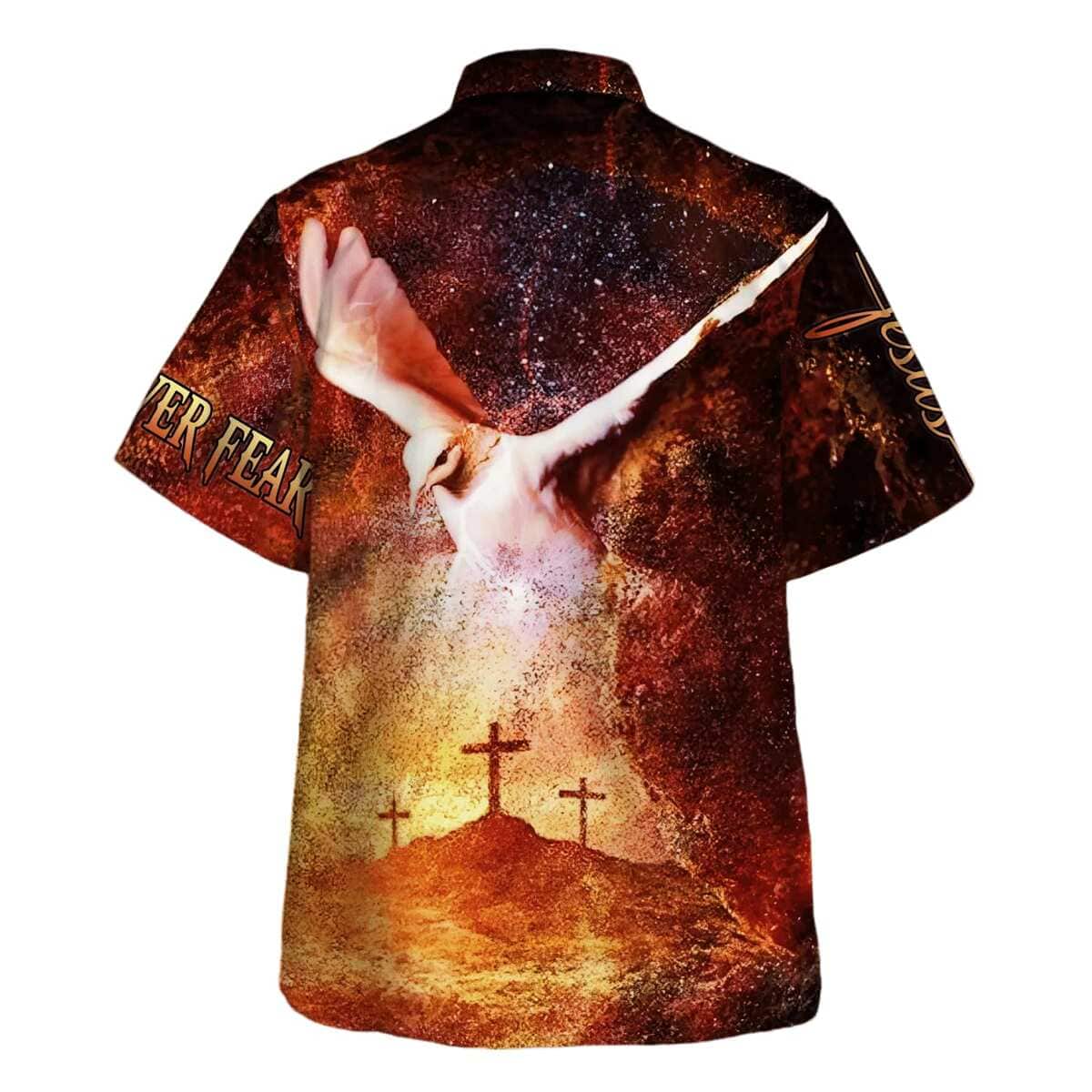 Eagle Cross Jesus Faith Over Fear Christian Hawaiian Shirt