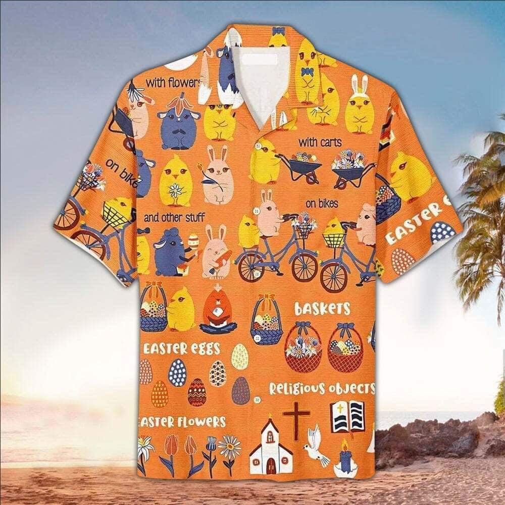 Rabbit Egg Cycling Church Christian Cross Best Easter Day Hawaiian Shirt For Friend Rabbit Egg Cycling Church Christian Cross Best Easter Day Hawaiian Shirt For Friend