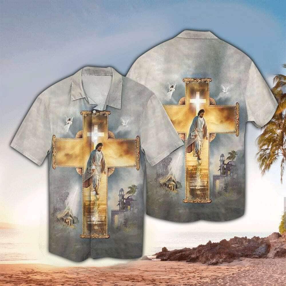 Gate Way To Heaven Jesus And Cross Christian Hawaiian Shirt Gate Way To Heaven Jesus And Cross Christian Hawaiian Shirt