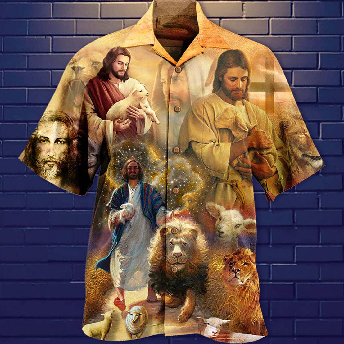 Jesus Saves Animals And Loves Animals Christian Hawaiian Shirt
