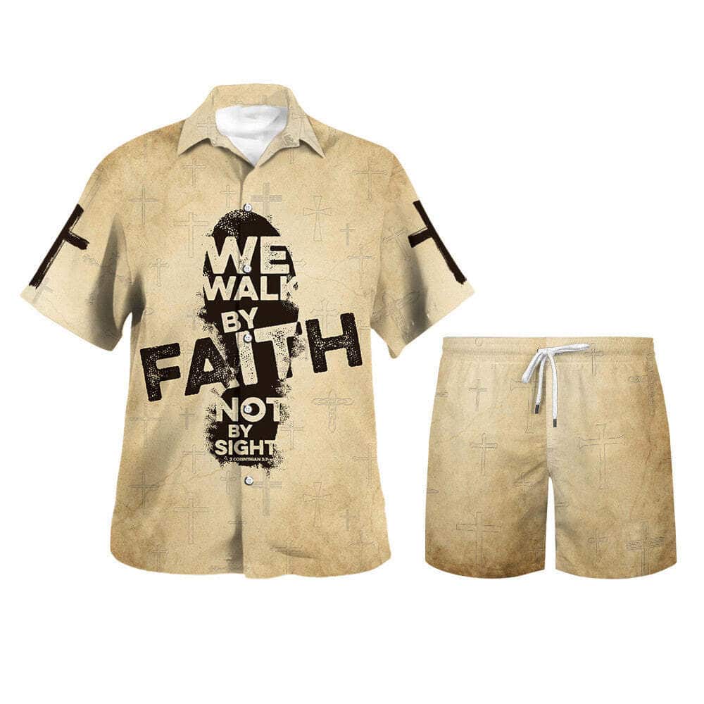 We Walk By Faith Not By Sight Jesus Christian Religious Hawaiian Shirt We Walk By Faith Not By Sight Jesus Christian Religious Hawaiian Shirt