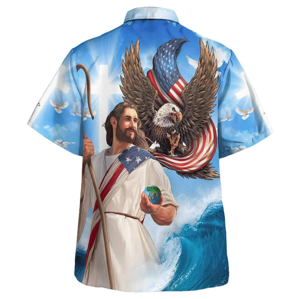 One Nation Under God Independence Day Jesus Eagle American Christian Religious Hawaiian Shirt One Nation Under God Independence Day Jesus Eagle American Christian Religious Hawaiian Shirt