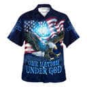 One Nation Under God Eagle Independence Day Christian Religious Hawaiian Shirt