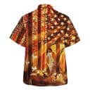 US Flag Jesus Walking In The Forest With The Sheep Christian Religious Hawaiian Shirt