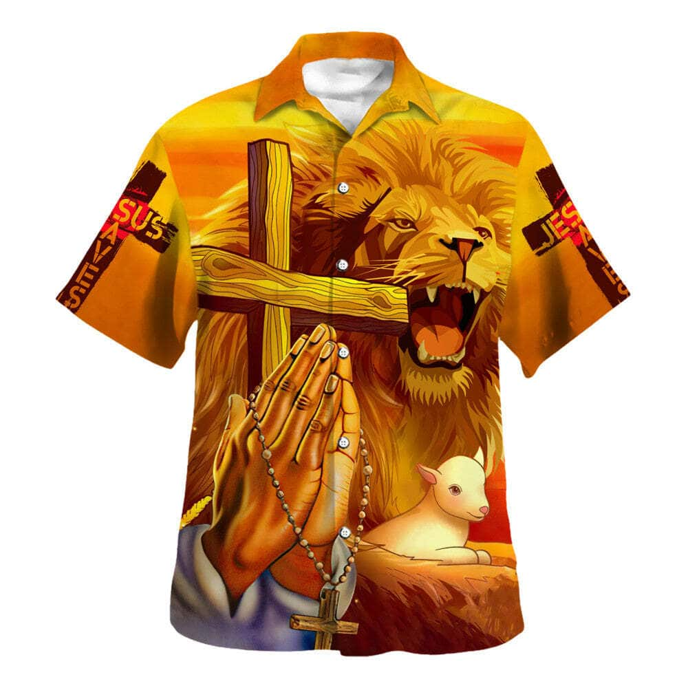 Jesus Lion Jesus Save Christian Religious Hawaiian Shirt For Friend