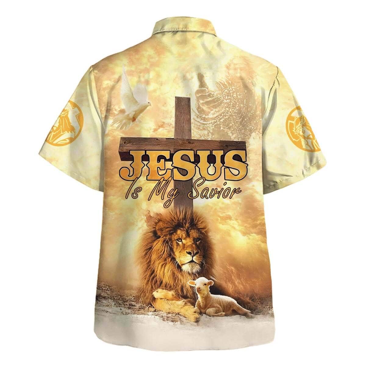 Lion Jesus Is My Savior Cross Christian Religious Hawaiian Shirt Lion Jesus Is My Savior Cross Christian Religious Hawaiian Shirt