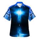 Christian Cross Blue Galaxy Christian Faith Religious Hawaiian Shirt Christian Cross Blue Galaxy Christian Faith Religious Hawaiian Shirt