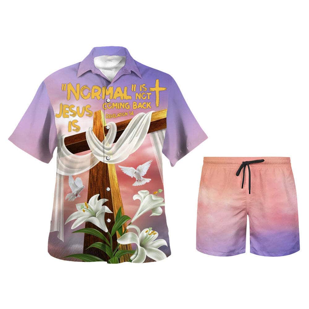 Jesus Cross Easter Day Gift Lilies Flowers Christian Religious Hawaiian Shirt Jesus Cross Easter Day Gift Lilies Flowers Christian Religious Hawaiian Shirt