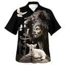Jesus And Lion And Sheep Christian Religious Hawaiian Shirt