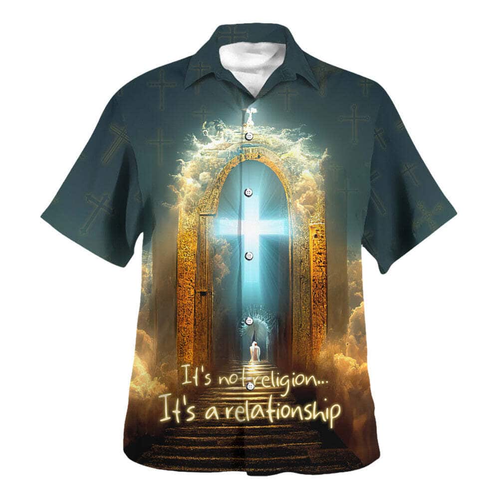 It's Not Religion It's A Relationship Christian Religious Hawaiian Shirt It's Not Religion It's A Relationship Christian Religious Hawaiian Shirt