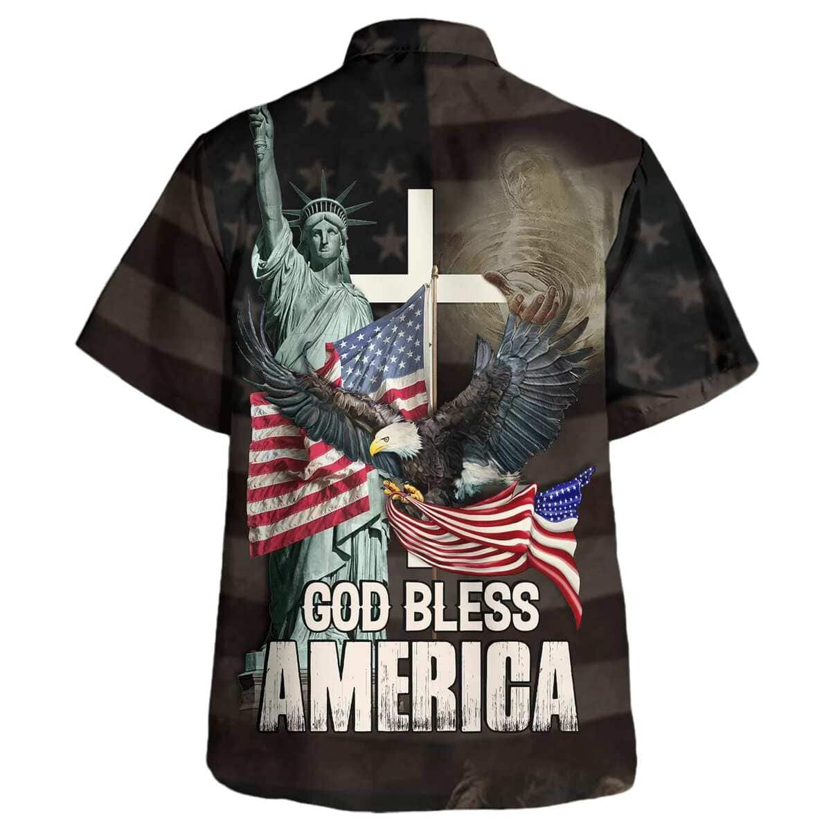 God Bless American Jesus Eagle Christian Religious Hawaiian Shirt 4th Of July Gift God Bless American Jesus Eagle Christian Religious Hawaiian Shirt 4th Of July Gift