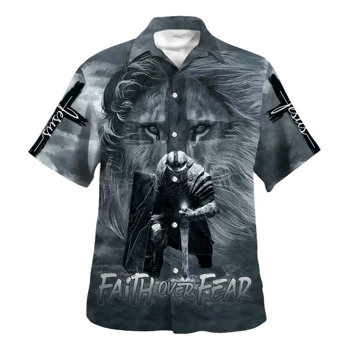 Knight And Lion Armor Of God Faith Over Fear Jesus Christian Religious Hawaiian Shirt Knight And Lion Armor Of God Faith Over Fear Jesus Christian Religious Hawaiian Shirt