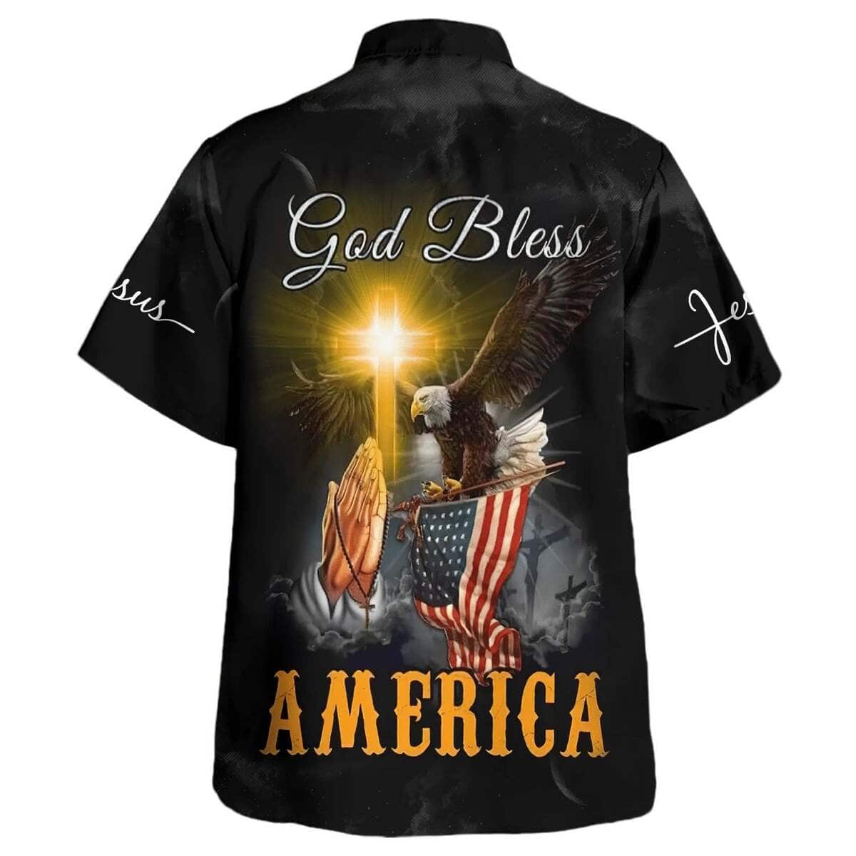 Praying Hands God Bless America 4th Of July Christian Summer Hawaiian Shirt Praying Hands God Bless America 4th Of July Christian Summer Hawaiian Shirt
