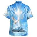 Pigeon Cross And Bible Christian Summer Hawaiian Shirt