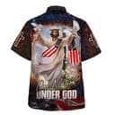 Jesus With His Arms Open Dove 4th Of July One Nation Under God Christian Hawaiian Shirt