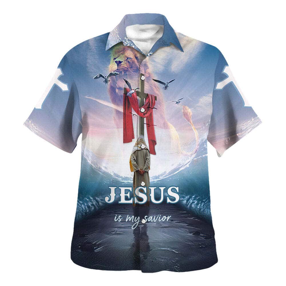 Jesus Walking On The Water Jesus Is My Savior Christian Summer Hawaiian Shirt Jesus Walking On The Water Jesus Is My Savior Christian Summer Hawaiian Shirt