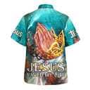 Jesus Saved My Life Hand Praying Christian Summer Hawaiian Shirt
