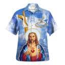Jesus Christ Sacred Heart Pigeon Christian Summer Hawaiian Shirt Jesus Christ Sacred Heart Pigeon Christian Summer Hawaiian Shirt