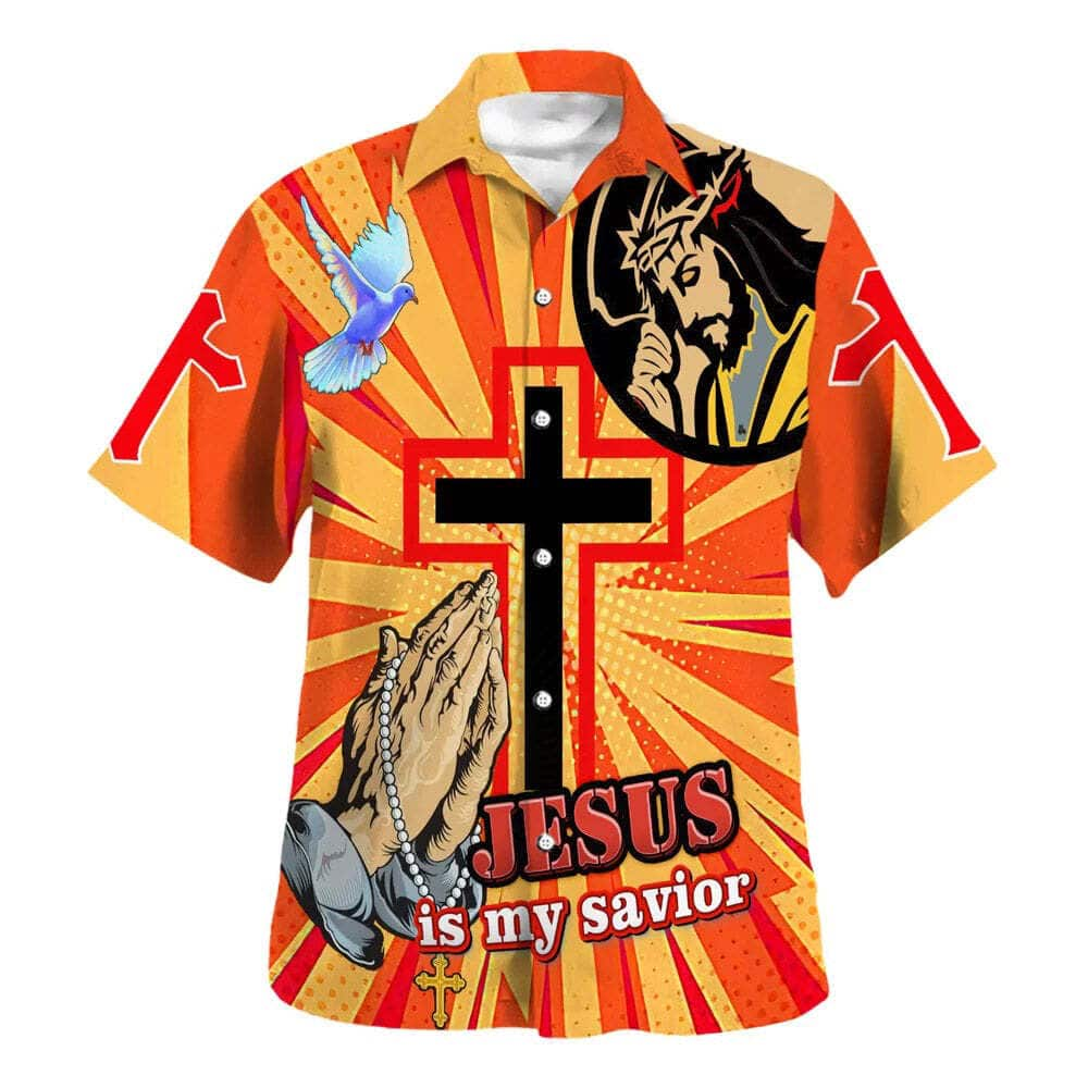 Jesus Is My Savior Jesus Pray Cross Christian Summer Hawaiian Shirt