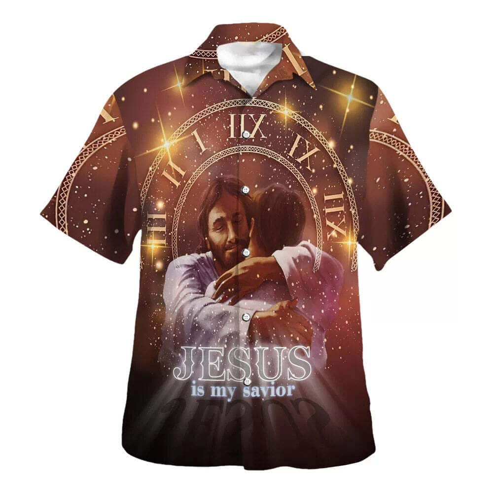 Jesus Is My Savior Hugging Jesus Christian Summer Hawaiian Shirt