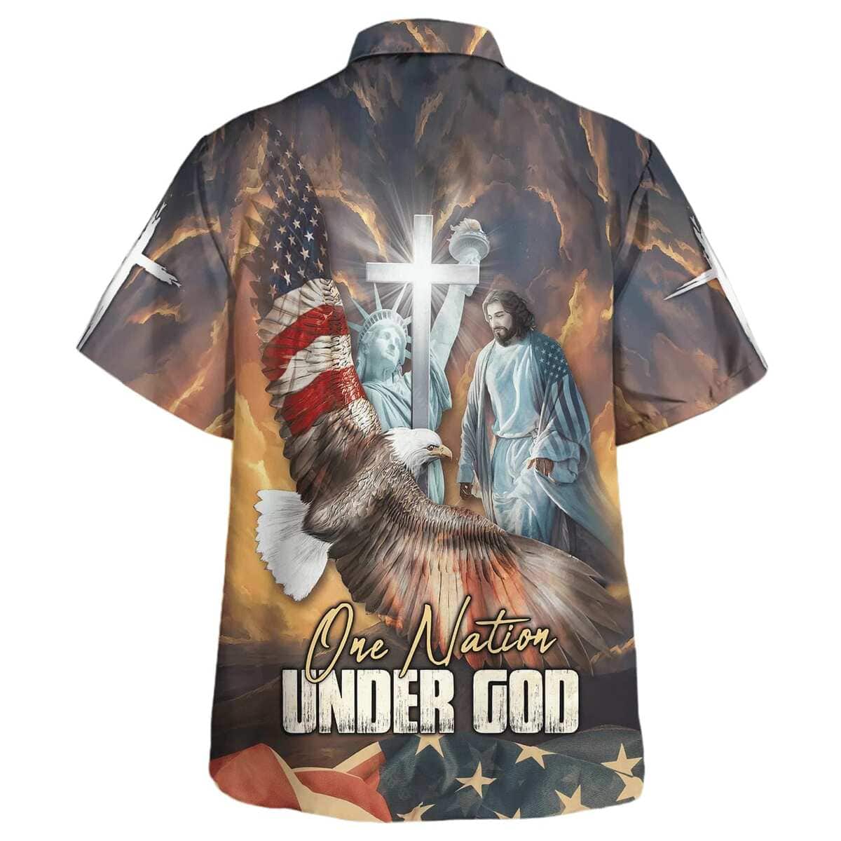 Jesus Eagle 4th Of July One Nation Under God Christian Summer Hawaiian Shirt Jesus Eagle 4th Of July One Nation Under God Christian Summer Hawaiian Shirt