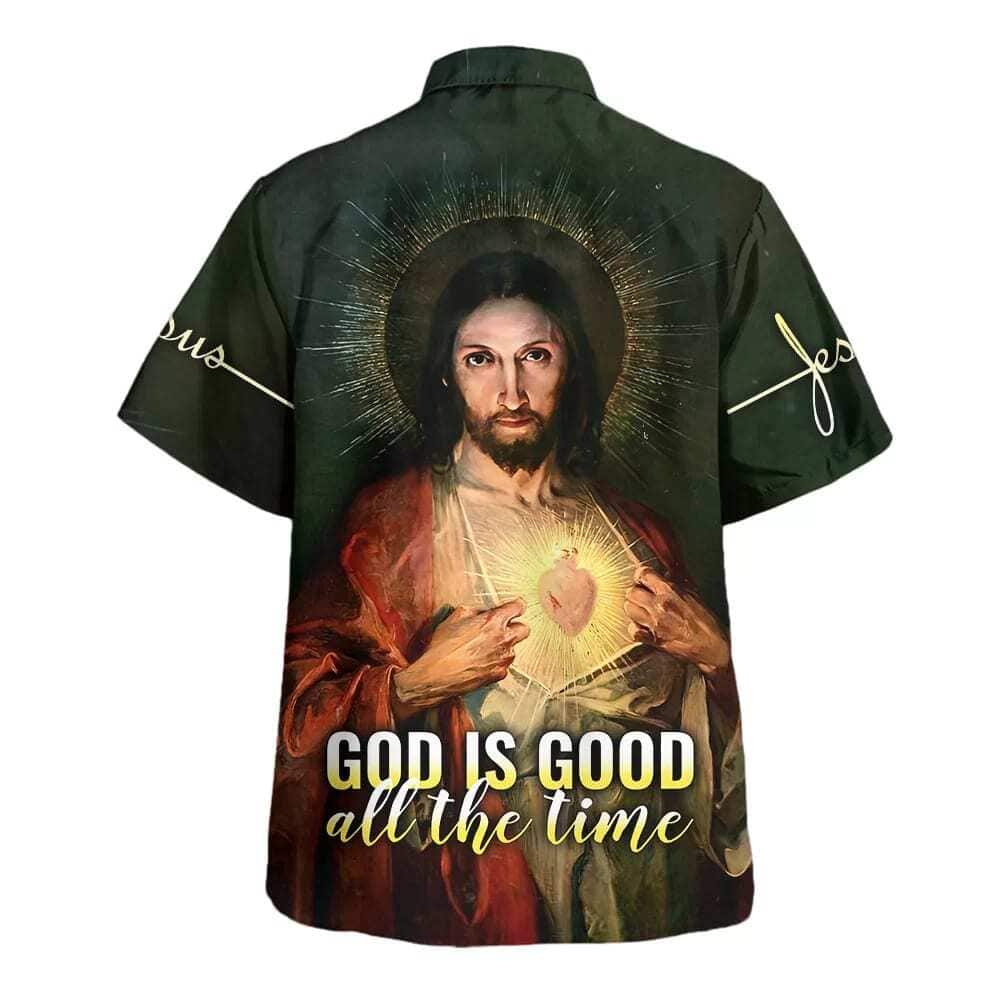 God Is Good All The Time Sacred Heart Christian Summer Hawaiian Shirt God Is Good All The Time Sacred Heart Christian Summer Hawaiian Shirt