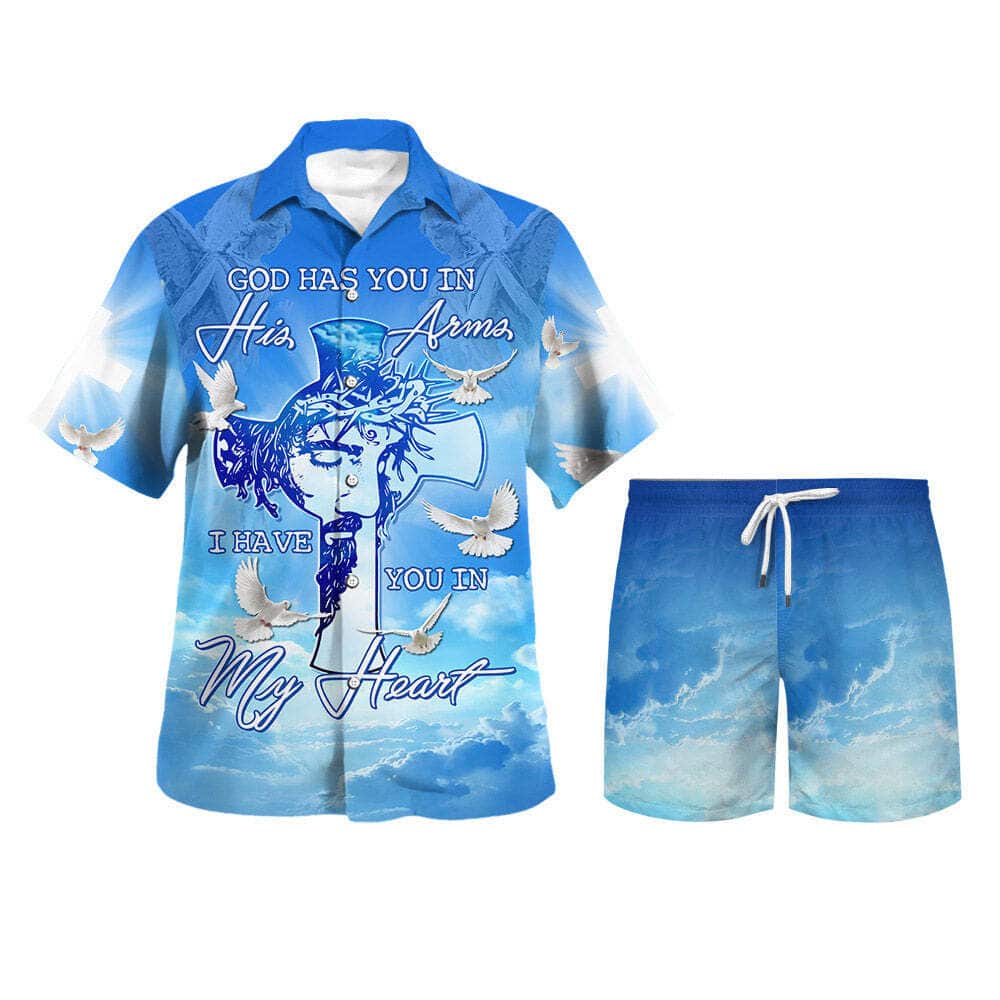 God Has You In His Arms I Have You In My Heart Christian Summer Hawaiian Shirt God Has You In His Arms I Have You In My Heart Christian Summer Hawaiian Shirt