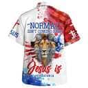 US Flag Lion Normal Isn't Coming Back Christian Summer Hawaiian Shirt