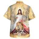 Jesus The Lion And The Lamb Christian Summer Hawaiian Shirt Jesus The Lion And The Lamb Christian Summer Hawaiian Shirt