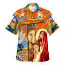 Jesus Prayer Lion Cross Dove Christian Hawaiian Shirt