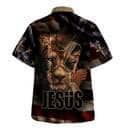 Jesus Lion Of Judah American Flag Christian 4th Of July Hawaiian Shirt