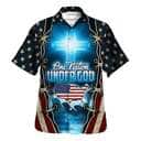 One Nation Under God American Cross Christian Hawaiian Shirt USA Flag 4th Of July One Nation Under God American Cross Christian Hawaiian Shirt USA Flag 4th Of July