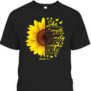 Bible Verse T-Shirt She Is Clothed In Strength And Dignity Proverbs 31:25