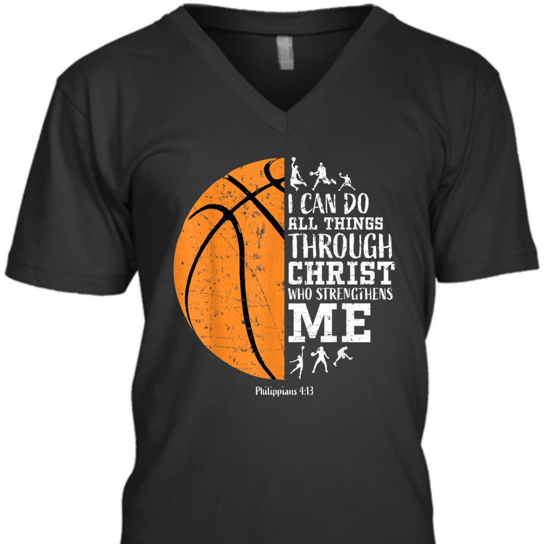 Christian Bible Verse T-Shirt I Can Do All Things Through Christ Philippians For Basketball Lover Christian Bible Verse T-Shirt I Can Do All Things Through Christ Philippians For Basketball Lover