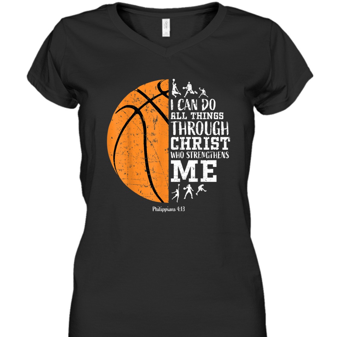 Christian Bible Verse T-Shirt I Can Do All Things Through Christ Philippians For Basketball Lover Christian Bible Verse T-Shirt I Can Do All Things Through Christ Philippians For Basketball Lover