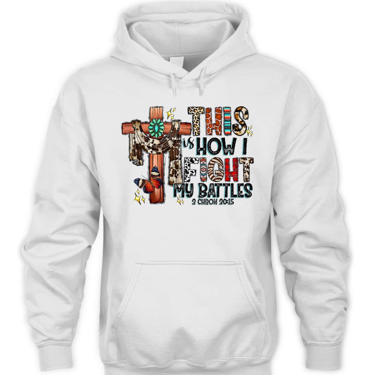 Western Leopard This Is How I Fight My Battles Christian Bible Verse T-Shirt