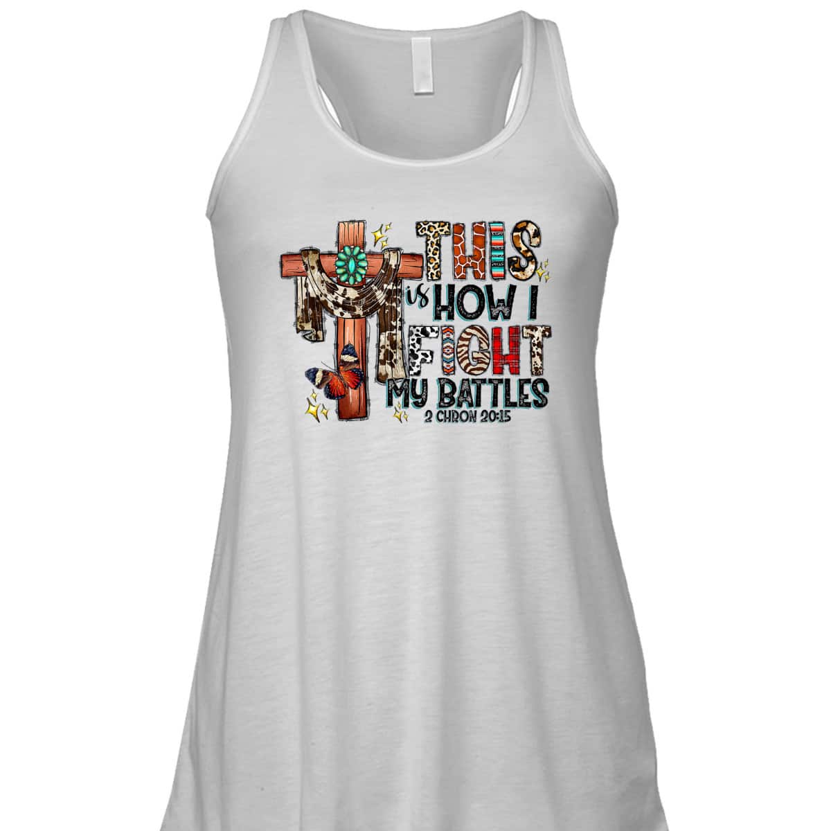 Western Leopard This Is How I Fight My Battles Christian Bible Verse T-Shirt