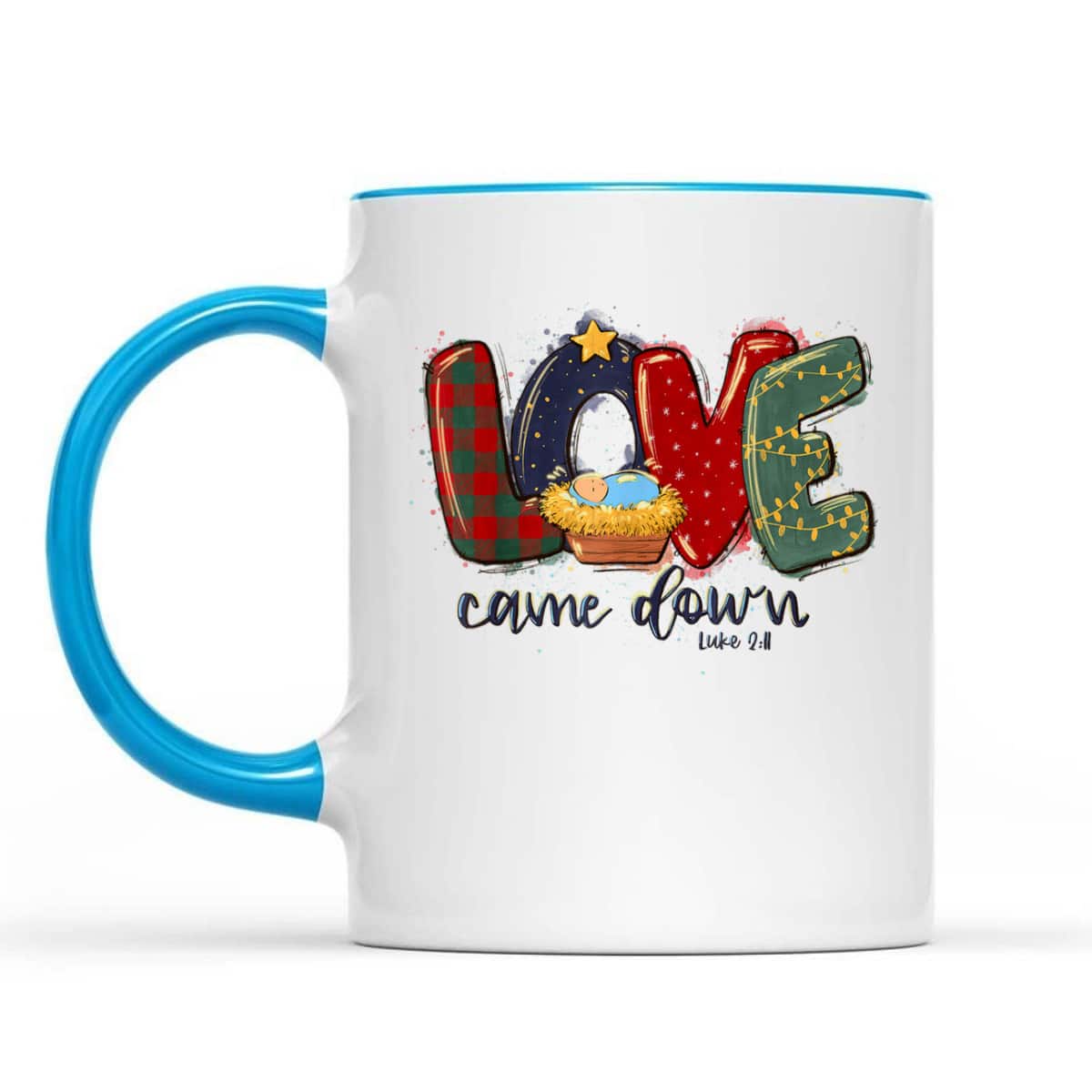 Love Came Down Luke 211 Bible Verse Jesus Christmas Christian T-Shirt