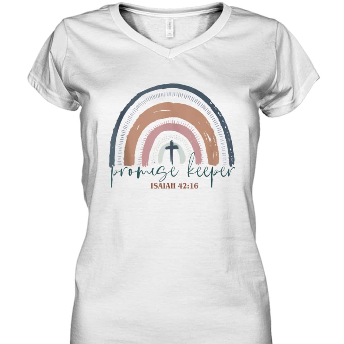 Promise Keeper Christian Bible Quote Boho Rainbow T-Shirt