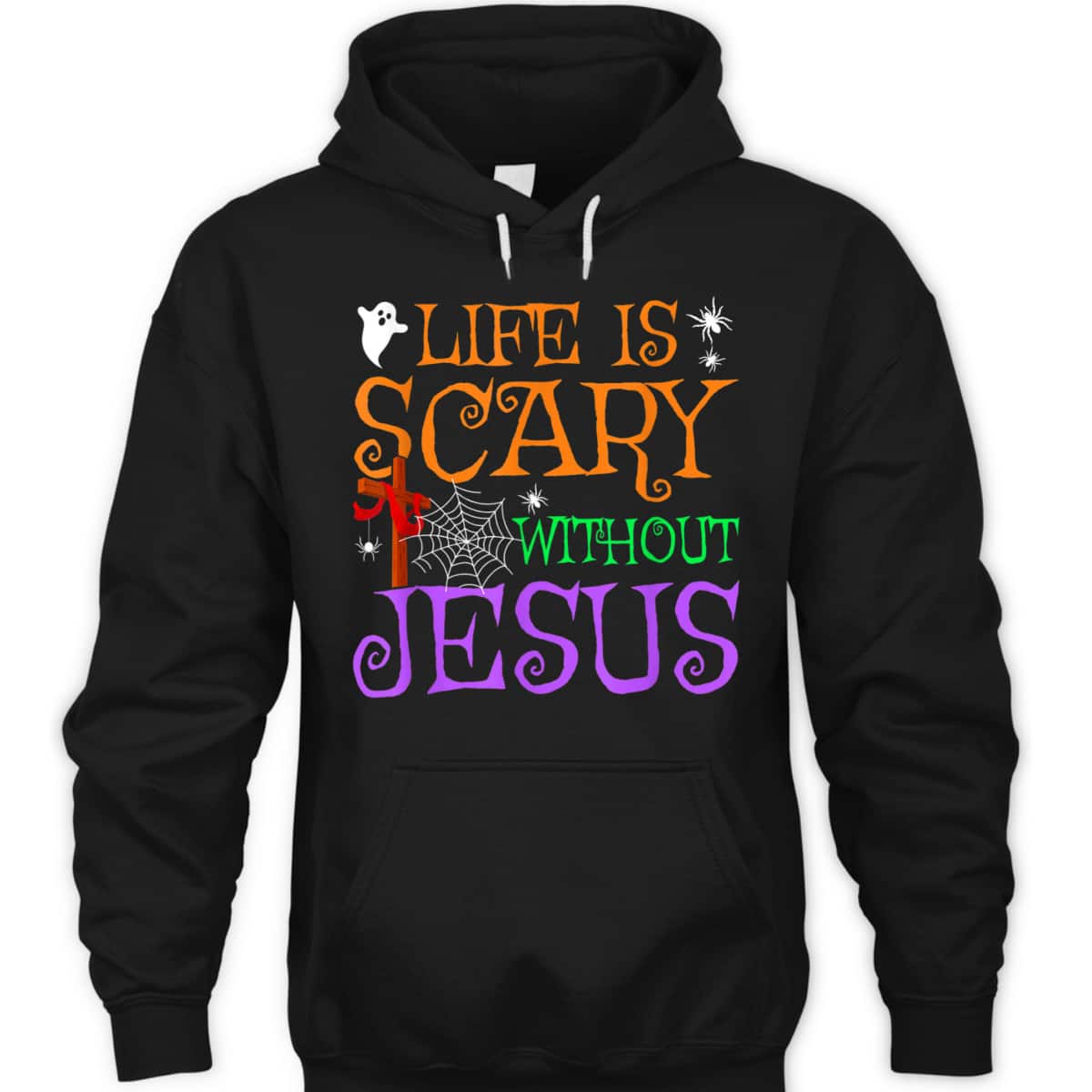 Life Without Jesus Is Scary Fall Christian Halloween Jesus T-Shirt Life Without Jesus Is Scary Fall Christian Halloween Jesus T-Shirt