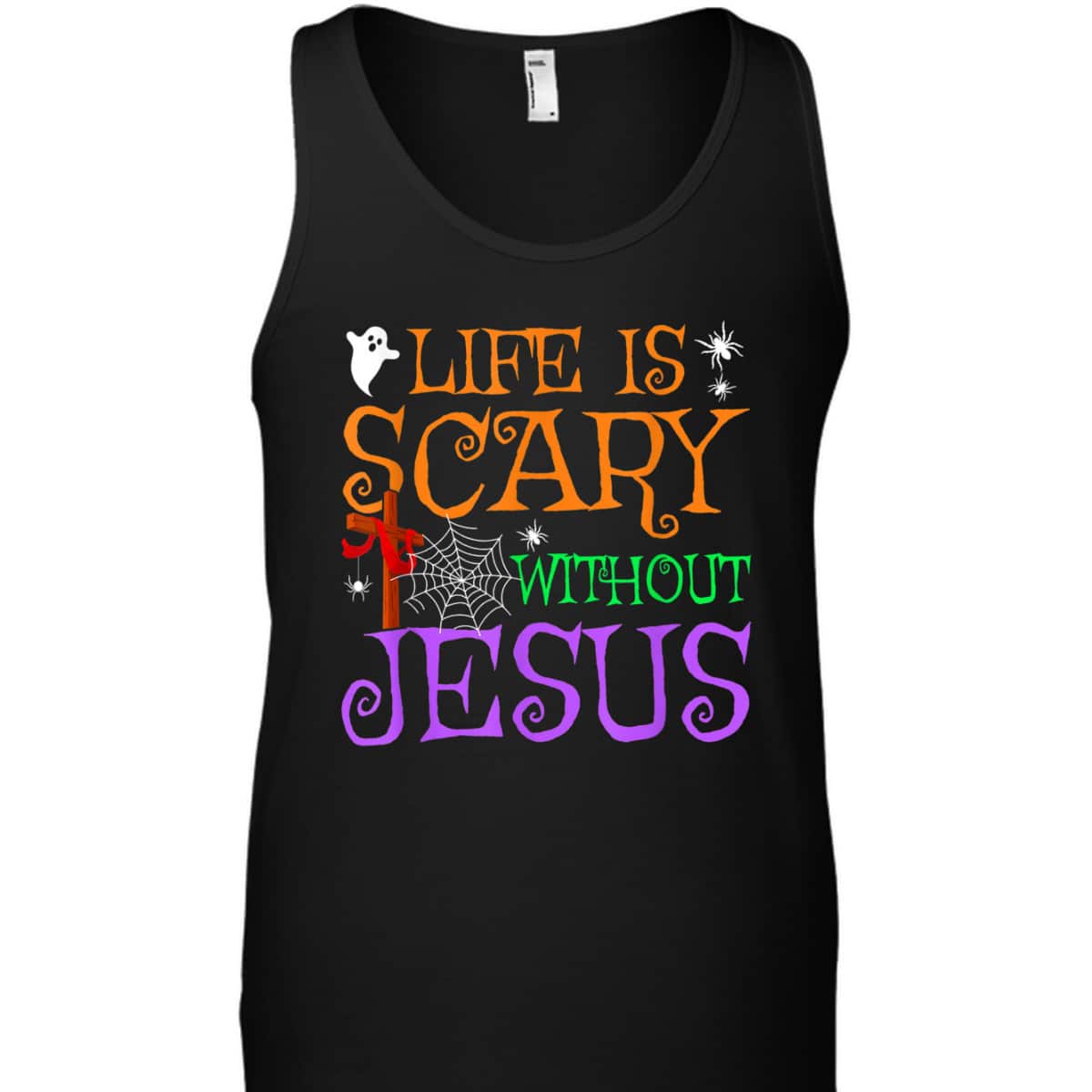 Life Without Jesus Is Scary Fall Christian Halloween Jesus T-Shirt