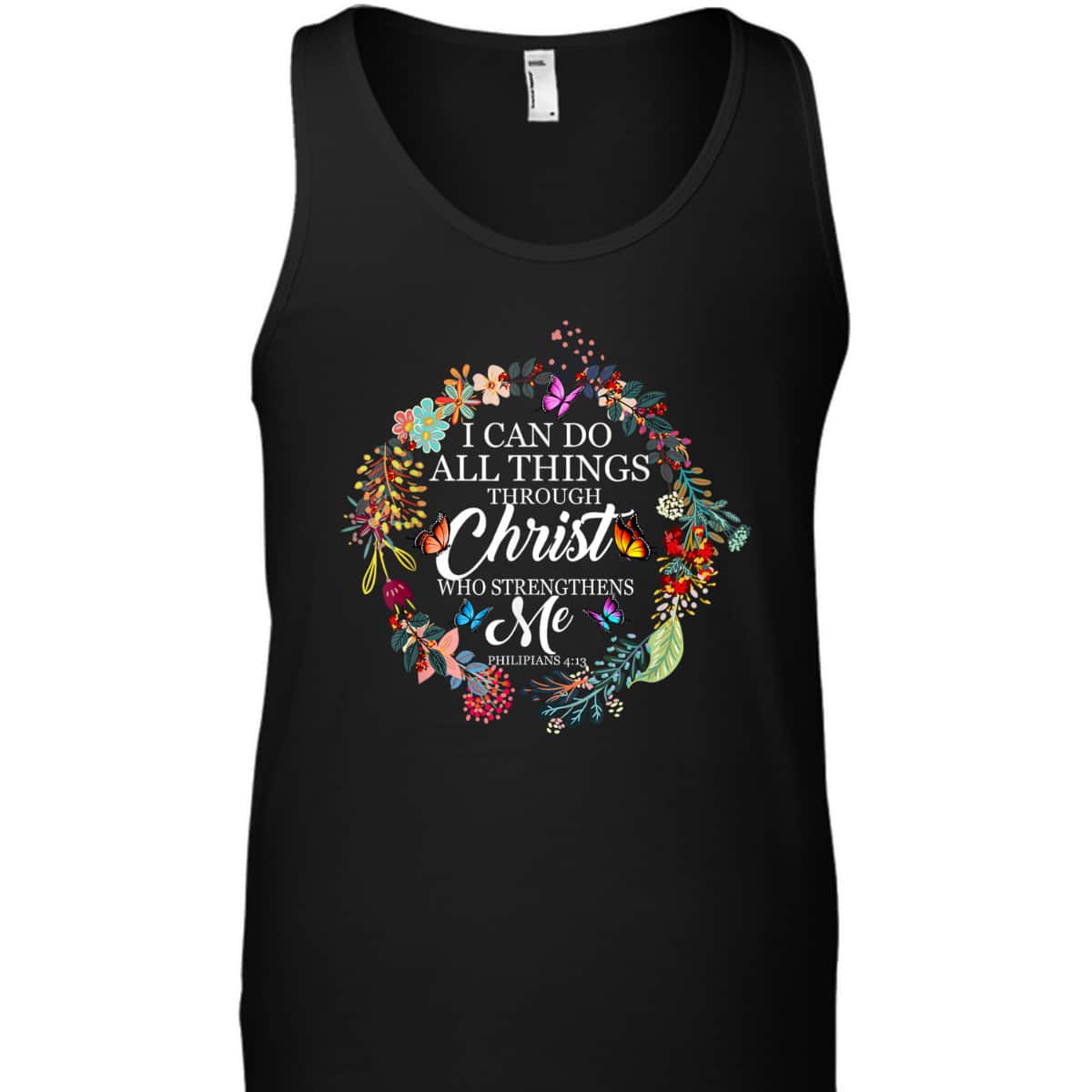 I Can Do All Things Through Christ Butterfly Bible Verse Christian Religious T-Shirt