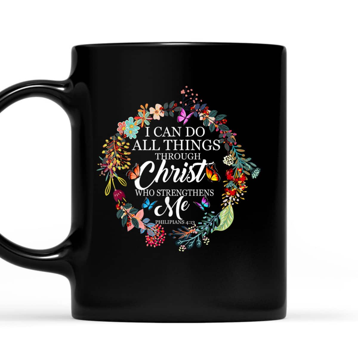 I Can Do All Things Through Christ Butterfly Bible Verse Christian Religious T-Shirt