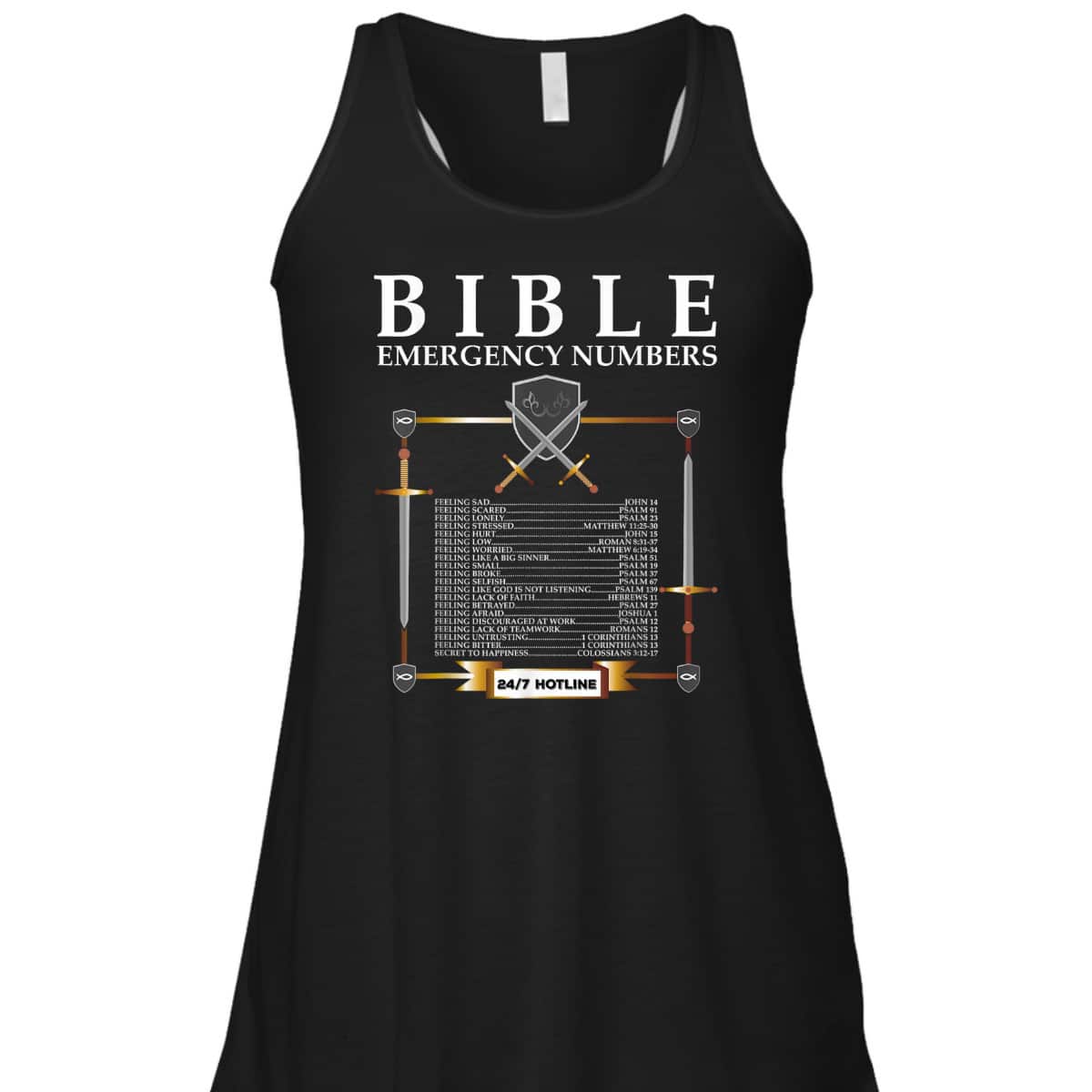 Bible Emergency Numbers Hotline Cool Christian Bible Verse T-Shirt Bible Emergency Numbers Hotline Cool Christian Bible Verse T-Shirt