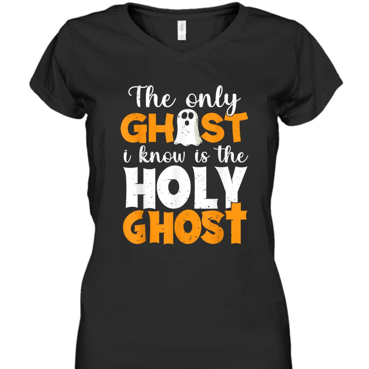 The Only Ghost I Know Is The Holy Ghost Halloween Christian T-Shirt