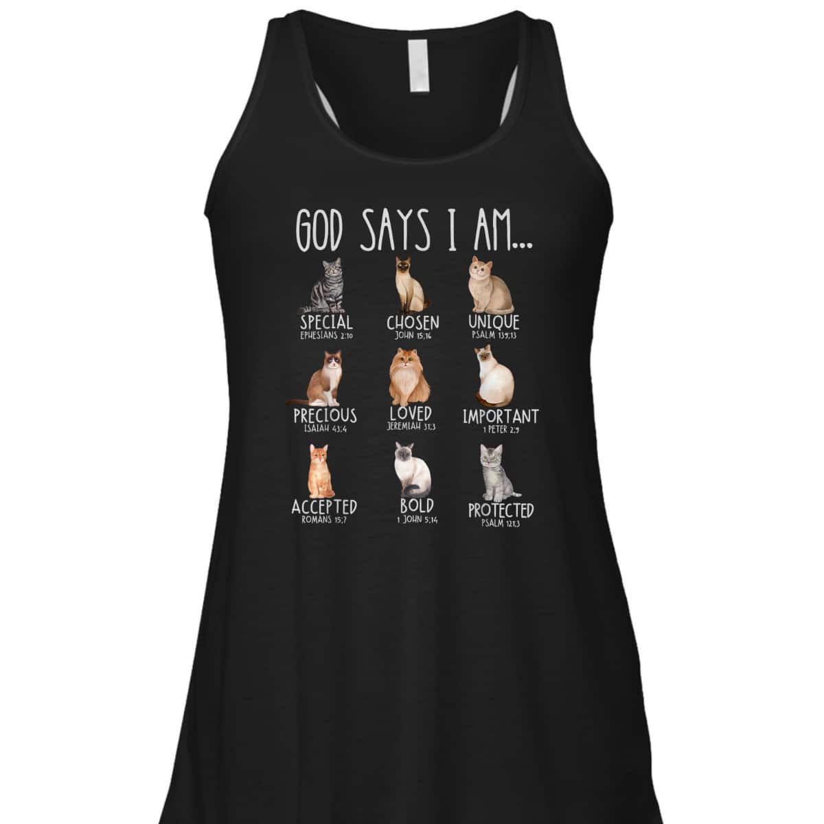 God Says I Am Cat Mom Dad Christian Jesus Bible Verse T-Shirt God Says I Am Cat Mom Dad Christian Jesus Bible Verse T-Shirt