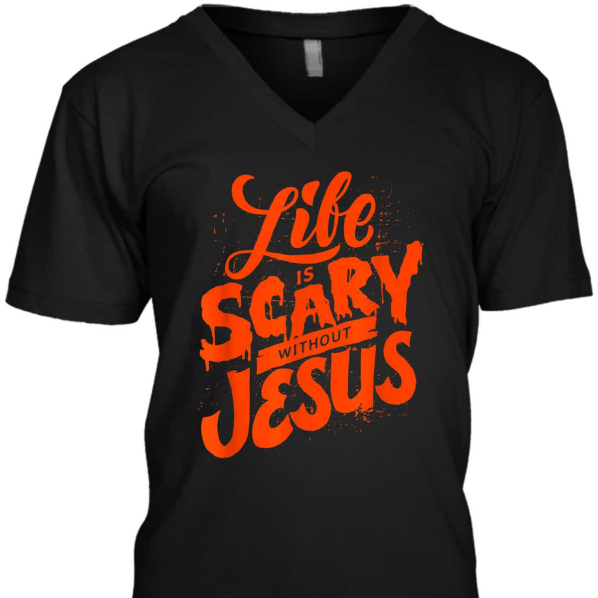 Life Is Scary Without Jesus Christian Faith Halloween T-Shirt