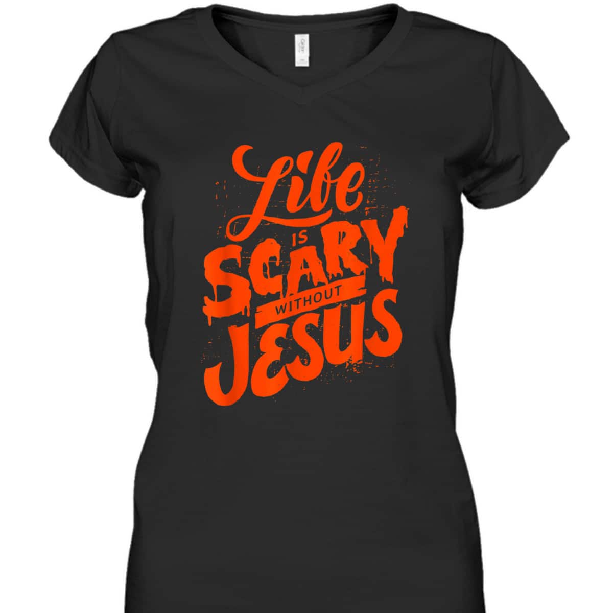 Life Is Scary Without Jesus Christian Faith Halloween T-Shirt