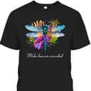 Make Heaven Crowded Floral Dragonfly Christian Summer T-Shirt Make Heaven Crowded Floral Dragonfly Christian Summer T-Shirt