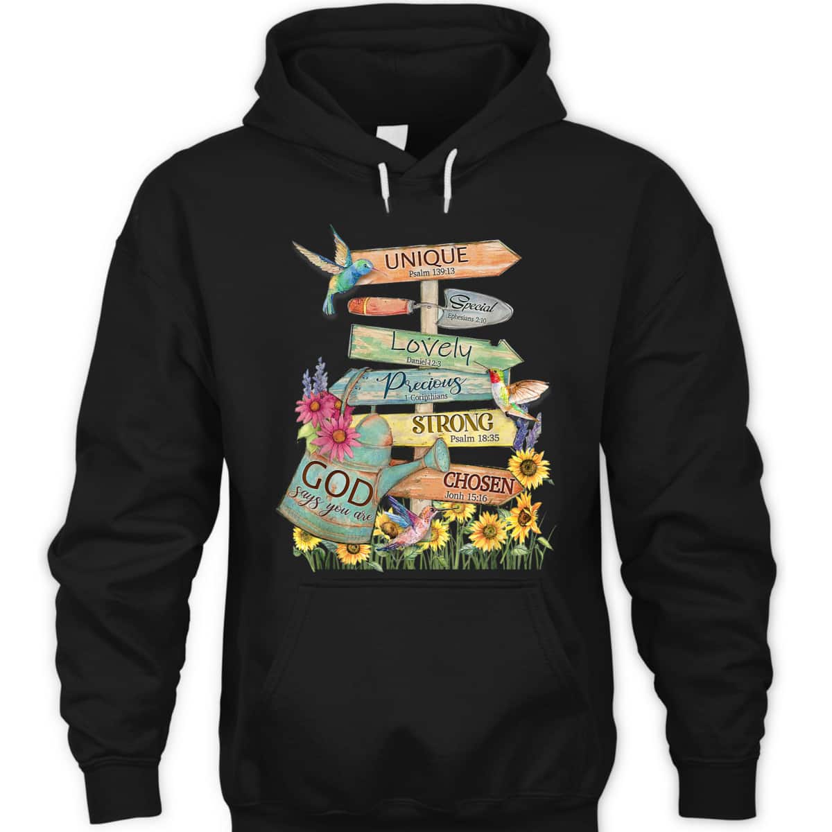 Jesus Garden Flower Hummingbird God Say You Are Bible Verse T-Shirt Jesus Garden Flower Hummingbird God Say You Are Bible Verse T-Shirt